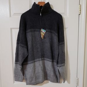 Grey Stripped Men's Sweater